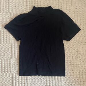 Eye Candy Classic Black Mock Neck Tee